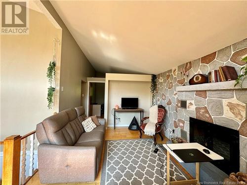 172 Rivière À La Truite Road, Saint-Jacques, NB - Indoor Photo Showing Living Room With Fireplace