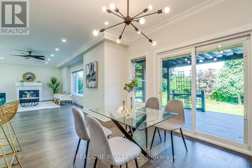 1227 Grace Drive, Oakville (Iroquois Ridge North), ON - Indoor Photo Showing Dining Room With Fireplace