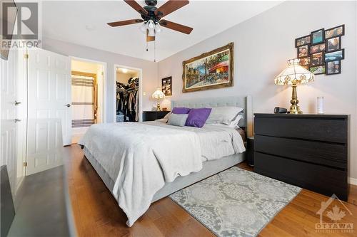 Primary bed walk in closet and ensuite view - 98 Waterton Crescent, Ottawa, ON - Indoor Photo Showing Bedroom