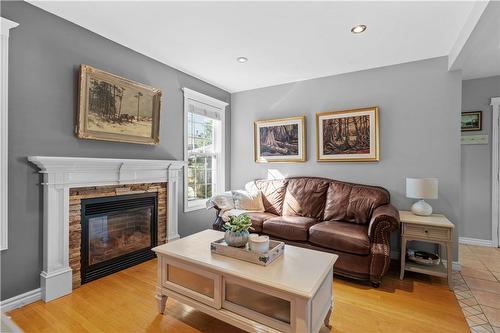 48 Sandra Street, Brantford, ON - Indoor Photo Showing Living Room With Fireplace