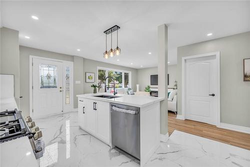 66 Howe Avenue, Hamilton, ON - Indoor Photo Showing Kitchen With Double Sink