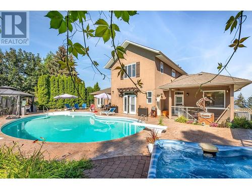 465 Okaview Road, Kelowna, BC - Outdoor With In Ground Pool With Deck Patio Veranda With Backyard