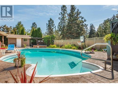 465 Okaview Road, Kelowna, BC - Outdoor With In Ground Pool With Deck Patio Veranda With Backyard