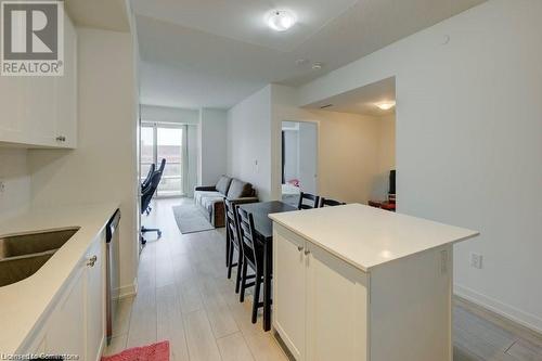 55 Duke Street Unit# 322, Waterloo, ON - Indoor Photo Showing Kitchen With Double Sink