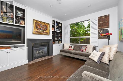 65 Blue Forest Drive, Toronto (Bathurst Manor), ON - Indoor Photo Showing Living Room With Fireplace