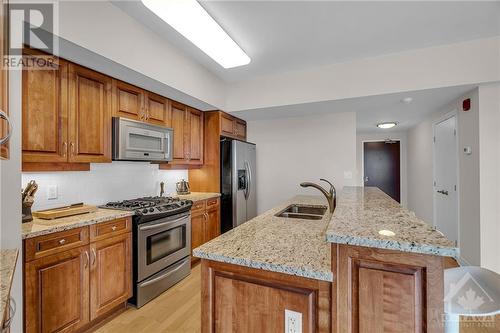 401 Golden Avenue Unit#1003, Ottawa, ON - Indoor Photo Showing Kitchen With Double Sink