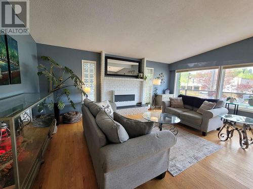 4901 Straume Avenue, Terrace, BC - Indoor Photo Showing Living Room With Fireplace