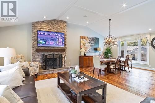 1381 Beemer Avenue, Mississauga, ON - Indoor Photo Showing Living Room With Fireplace