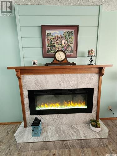 114 Cairo Street, Wolseley, SK - Indoor Photo Showing Living Room With Fireplace