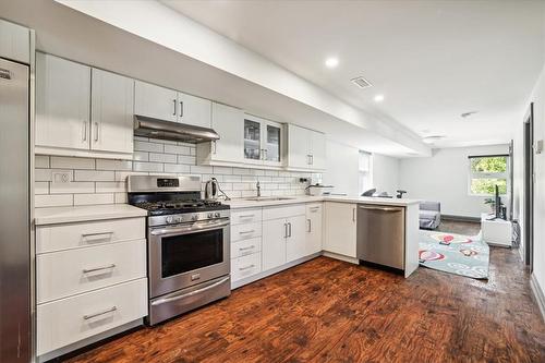 New rear unit 4 (upper) - 65 Queen Street, St. Catharines, ON - Indoor Photo Showing Kitchen With Upgraded Kitchen