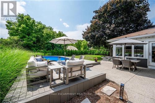 976 Danforth Avenue S, Burlington, ON - Outdoor With In Ground Pool With Deck Patio Veranda With Backyard