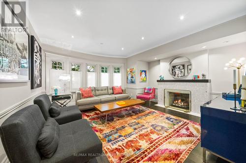 90 Forest Hill Road, Toronto (Casa Loma), ON - Indoor Photo Showing Living Room With Fireplace