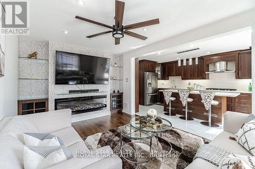 7 Springtown Trail, Brampton (Sandringham-Wellington), ON - Indoor Photo Showing Living Room With Fireplace