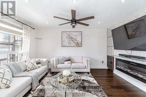 7 Springtown Trail, Brampton (Sandringham-Wellington), ON - Indoor Photo Showing Living Room With Fireplace