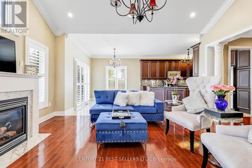 2385 Eighth Line N, Oakville, ON - Indoor Photo Showing Living Room With Fireplace