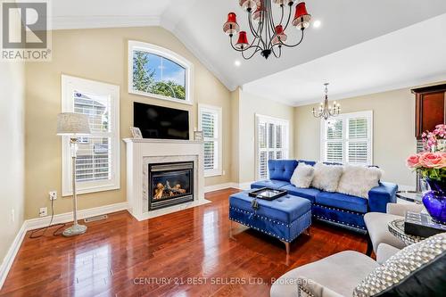 2385 Eighth Line N, Oakville, ON - Indoor Photo Showing Living Room With Fireplace