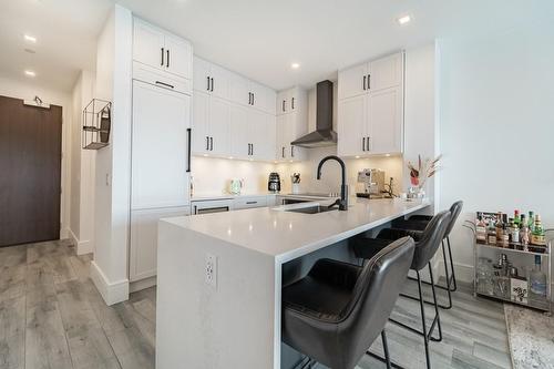 101 Locke Street S|Unit #505, Hamilton, ON - Indoor Photo Showing Kitchen With Upgraded Kitchen