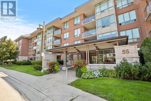 212 - 55 The Boardwalk Way, Markham (Greensborough), ON - Outdoor With Balcony With Facade