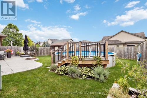 12 Circlewood Drive, St. Thomas, ON - Outdoor With Above Ground Pool With Backyard