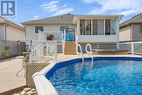 4162 Spago Crescent, Windsor, ON - Outdoor With Above Ground Pool With Deck Patio Veranda With Exterior