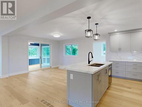 180 The Queensway Road N, Georgina (Historic Lakeshore Communities), ON - Indoor Photo Showing Kitchen With Double Sink