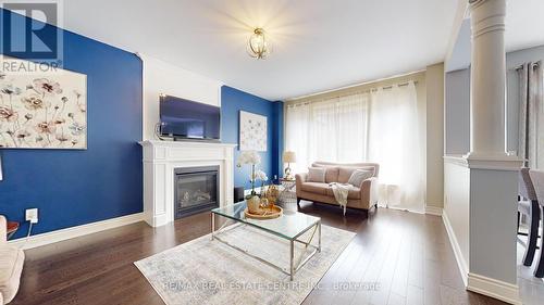 9 Pellegrino Road, Brampton, ON - Indoor Photo Showing Living Room With Fireplace