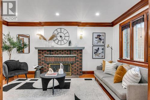 39 Mayfield Avenue, Toronto (High Park-Swansea), ON - Indoor Photo Showing Living Room With Fireplace