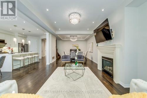 369 Dahlia Trail, Oakville, ON - Indoor Photo Showing Living Room With Fireplace