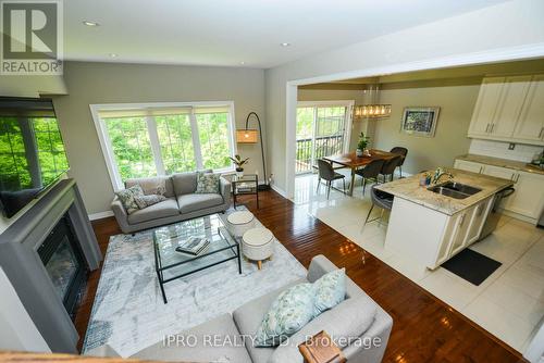 1583 Eglinton Avenue W, Mississauga, ON - Indoor Photo Showing Living Room With Fireplace