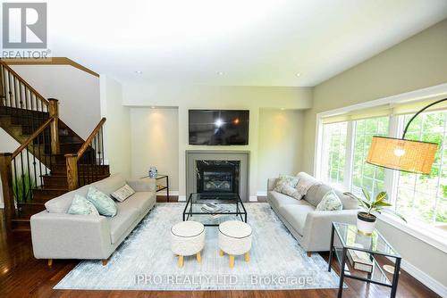 1583 Eglinton Avenue W, Mississauga, ON - Indoor Photo Showing Living Room With Fireplace