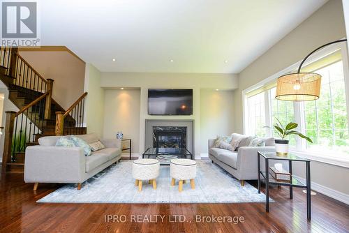 1583 Eglinton Avenue W, Mississauga, ON - Indoor Photo Showing Living Room With Fireplace