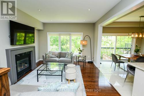 1583 Eglinton Avenue W, Mississauga, ON - Indoor Photo Showing Living Room With Fireplace