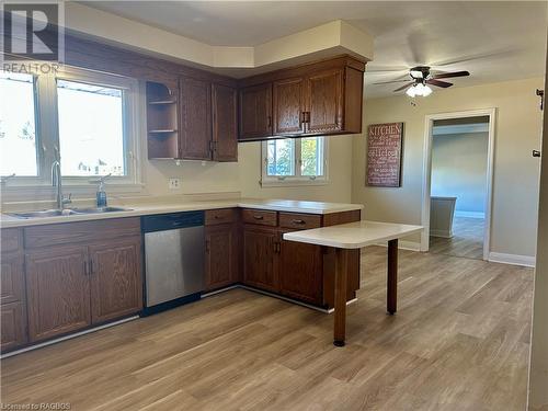 255 6Th Street, Hanover, ON - Indoor Photo Showing Kitchen With Double Sink