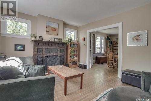 702 King Street, Saskatoon, SK - Indoor Photo Showing Living Room With Fireplace