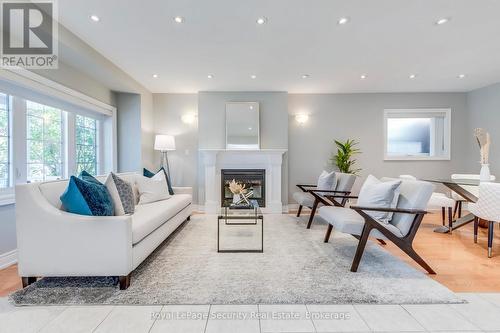 23 Hartley Avenue, Toronto, ON - Indoor Photo Showing Living Room With Fireplace