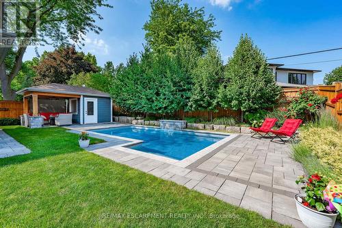 411 Sunset Drive, Oakville, ON - Outdoor With In Ground Pool With Backyard