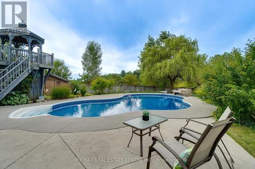 16 Suncrest Court, Cambridge, ON - Outdoor With In Ground Pool With Deck Patio Veranda With Backyard