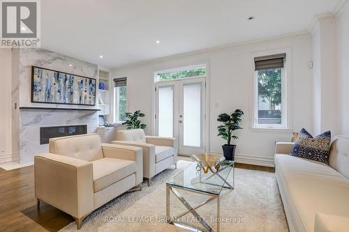 24 Stanhope Avenue, Toronto (Broadview North), ON - Indoor Photo Showing Living Room With Fireplace