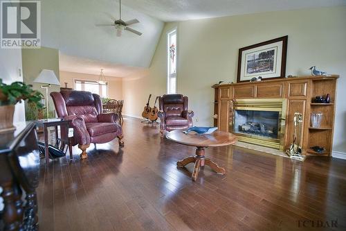 113 Daniel Crescent, Timmins (Main Area), ON - Indoor Photo Showing Living Room With Fireplace