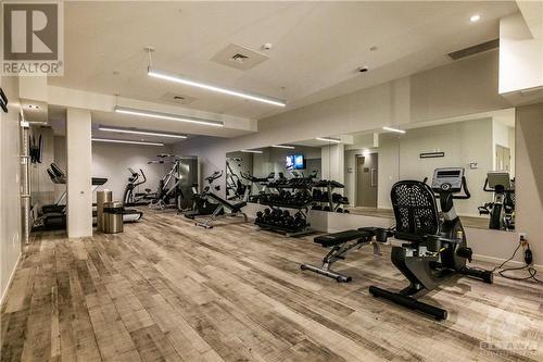 Fitness area - 101 Queen Street Unit#1404, Ottawa, ON - Indoor Photo Showing Gym Room