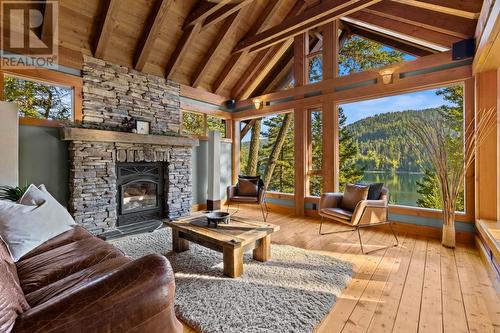 2388 Heffley Lake Road, Kamloops, BC - Indoor Photo Showing Living Room With Fireplace