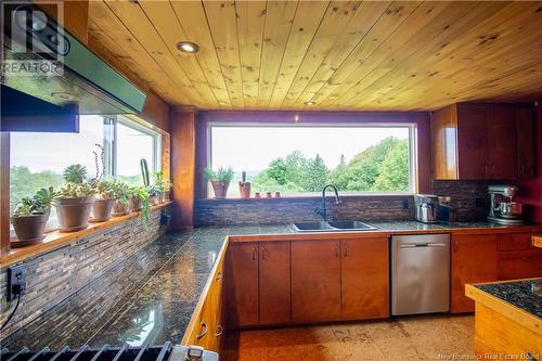 583 Hall Road, Passekeag, NB - Indoor Photo Showing Kitchen With Double Sink