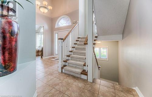 Newer modern staircase, recently installed - 55 Wagon Street, Kitchener, ON - Indoor Photo Showing Other Room