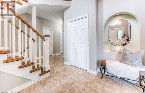 Decorative wall niche beside coat closet adds charm - 55 Wagon Street, Kitchener, ON - Indoor Photo Showing Other Room