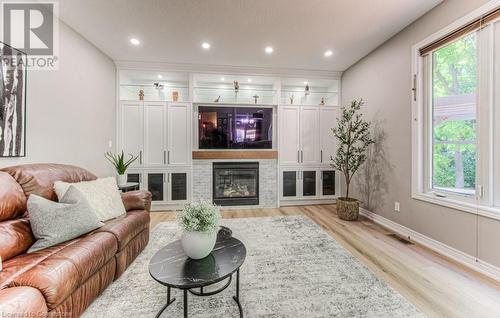 55 Wagon Street, Kitchener, ON - Indoor Photo Showing Living Room With Fireplace