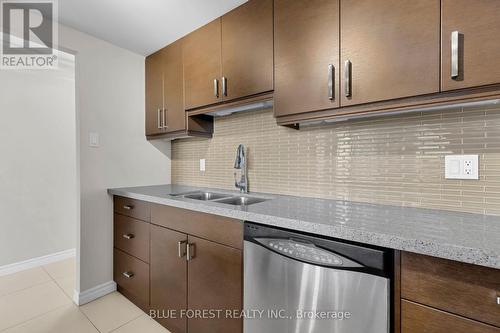 705 - 155 Kent Street, London, ON - Indoor Photo Showing Kitchen With Double Sink