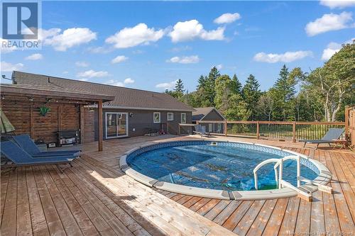 19 Friars Drive, Baxters Corner, NB - Outdoor With Above Ground Pool With Deck Patio Veranda