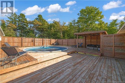 19 Friars Drive, Baxters Corner, NB - Outdoor With Above Ground Pool With Deck Patio Veranda