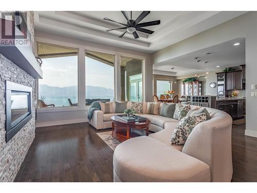 1420 Pinot Noir Drive, West Kelowna, BC - Indoor Photo Showing Living Room With Fireplace