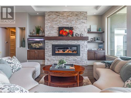 1420 Pinot Noir Drive, West Kelowna, BC - Indoor Photo Showing Living Room With Fireplace